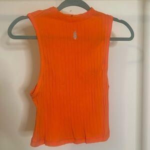 NWOT FP Movement Embroidered Logo High Neck Ribbed Tank